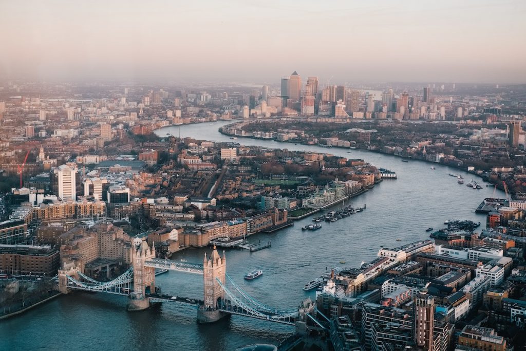 london arial view tower bridge and thames must-see spots in london