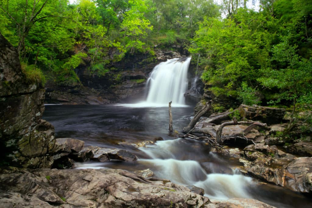 falls of falloch most popular wild swimming spot scotland